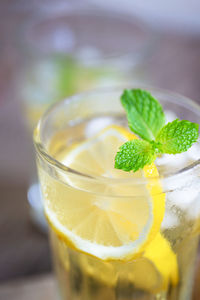 Close-up of drink in glass