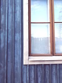 Close-up of closed window of house