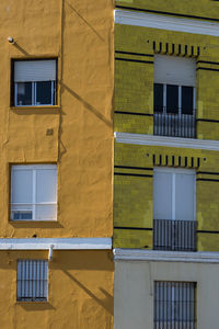 Low angle view of yellow building