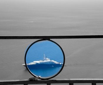 View of sea against blue sky