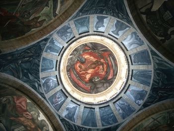 Low angle view of spiral staircase