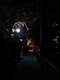 Street lights in city at night