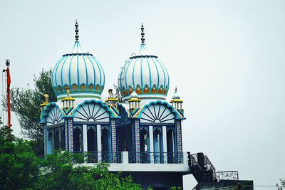 Low angle view of temple against clear sky