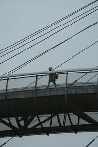 Low angle view of power lines