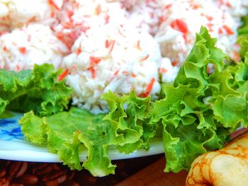 Close-up of chopped vegetables
