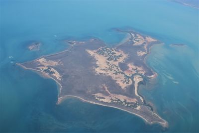 Aerial view of island