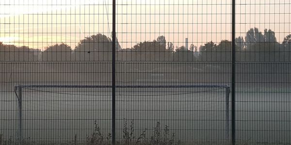 Panoramic view of buildings against sky during sunset