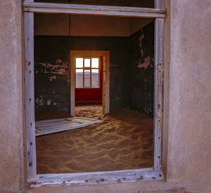 Entrance of abandoned building