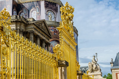 Low angle view of statue of building