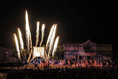 People enjoying at concert