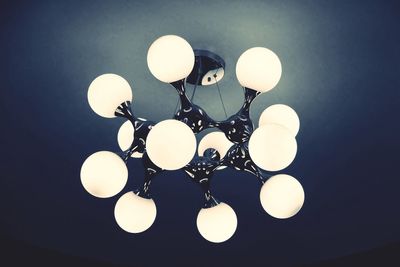 Low angle view of illuminated lights