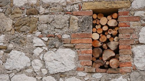 Full frame shot of stone wall