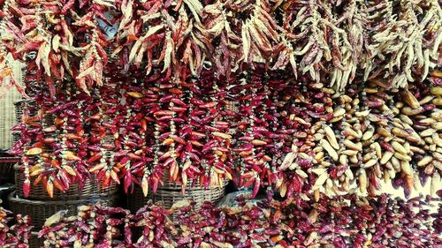 Full frame shot of vegetables for sale in market