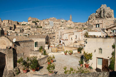 View of old town against clear sky