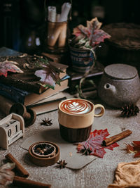 A cup of coffee on the table. stilllife darkmood photography