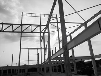 Low angle view of bridge against sky