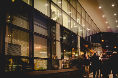 View of illuminated building at night