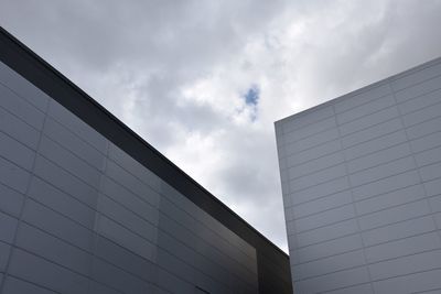 Low angle view of modern building against sky