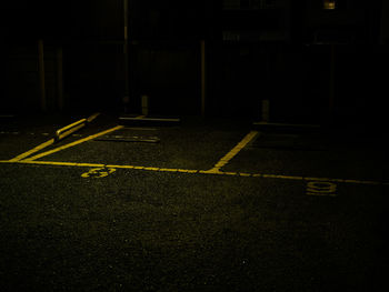 View of soccer field at night