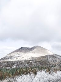 Scenic view of snowcapped mountain against sky