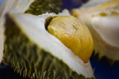 Close-up of lemon on table