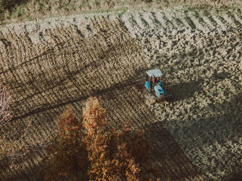 High angle view of beach
