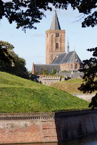 Exterior of church in town