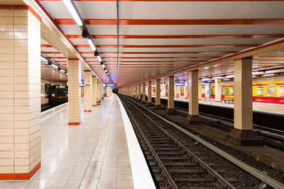 Train at railroad station