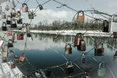 Scenic view of lake against trees