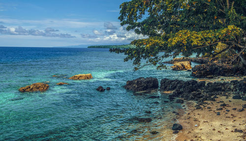 Scenic view of sea against sky