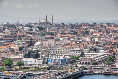 Aerial view of buildings in city