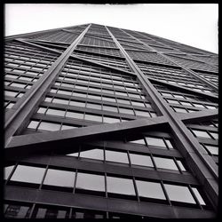 Low angle view of modern building against sky