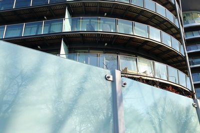 Low angle view of modern building against sky