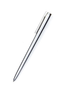 High angle view of pen against white background