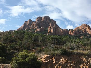 Scenic view of rocky mountains against sky