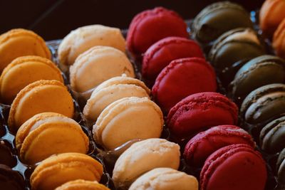 Close-up of macaroons