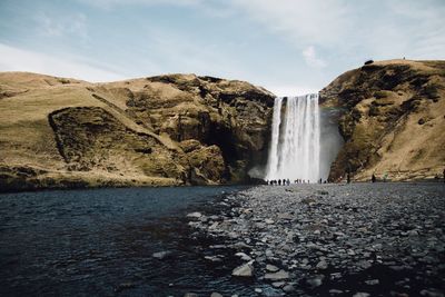 River flowing through rocks