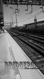 Train on railroad station platform