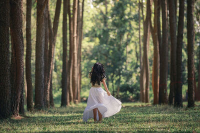 Woman in a forest