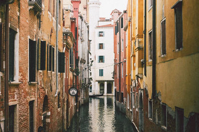Narrow walkway along canal