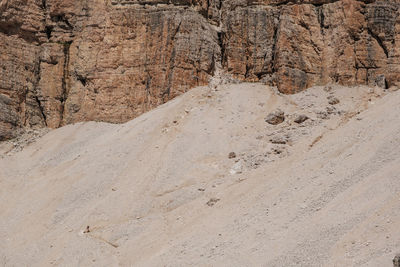 Rock formation on land