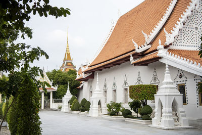 Low angle view of temple against sky