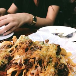 Close-up of hand holding food