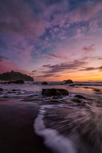 Trinidad, california at sunset