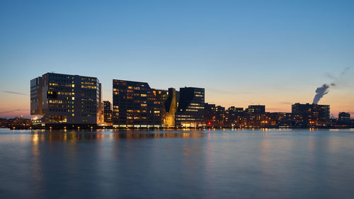 View of illuminated cityscape at night