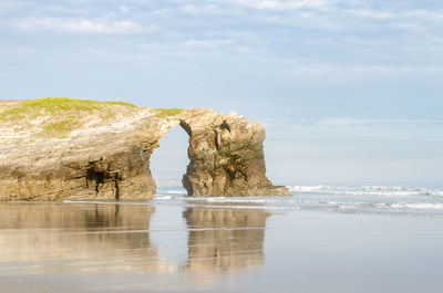 Scenic view of cathedral beach