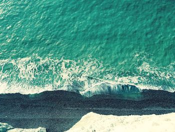 High angle view of beach