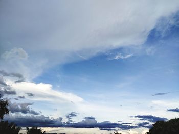 Low angle view of clouds in sky