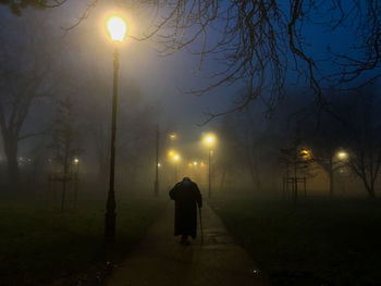 Street lights at night