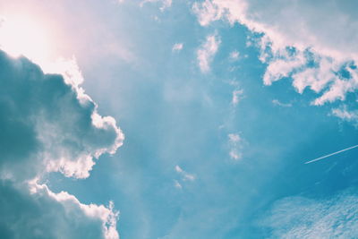 Low angle view of cloudy sky